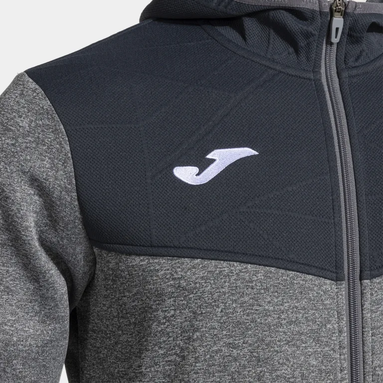 CAMPUS STREET ZIP-UP HOODIE MELANGE GREY — фото 4