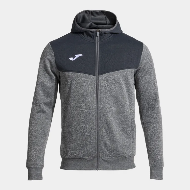 CAMPUS STREET ZIP-UP HOODIE MELANGE GREY
