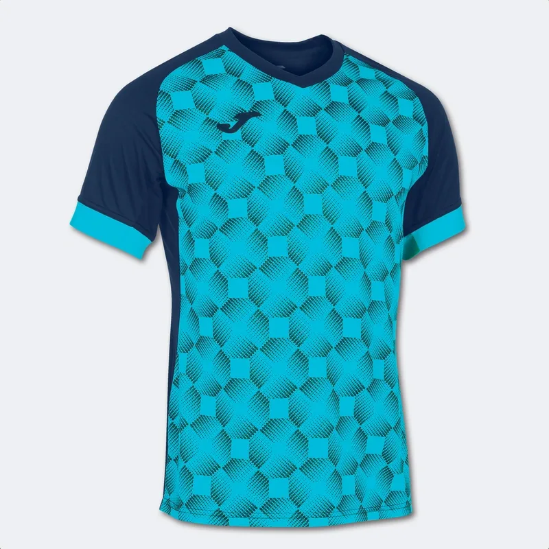 SUPERNOVA III SHORT SLEEVE T-SHIRT NAVY FLUOR TURQUOISE — фото 1