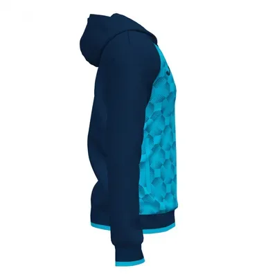 SUPERNOVA III ZIP-UP HOODIE NAVY FLUOR TURQUOISE — фото 2