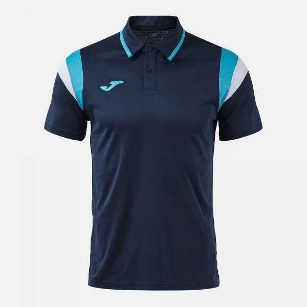 TERRA SHORT SLEEVE POLO DARK NAVY FLUOR TURQUOISE
