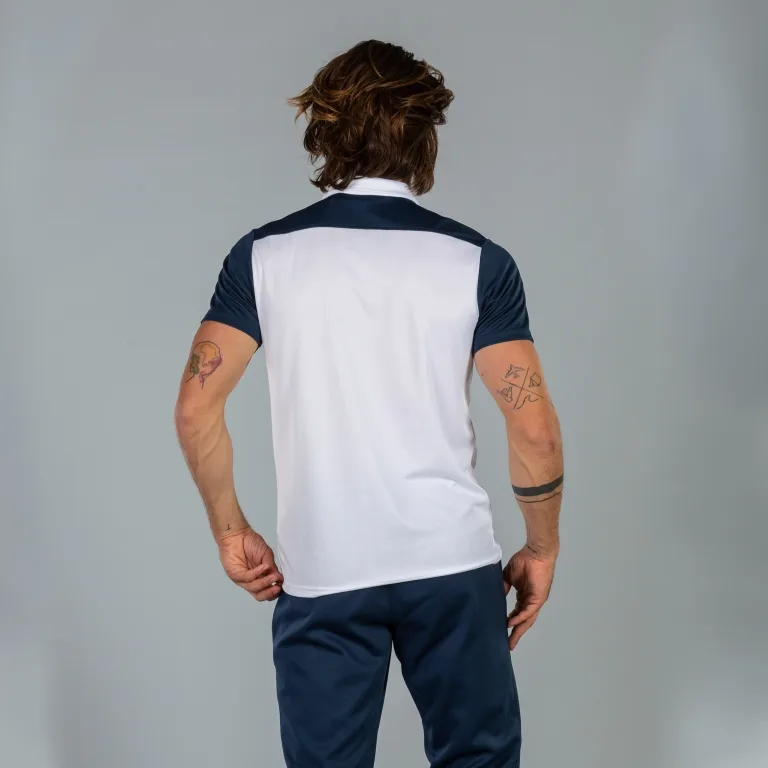 POLO SHIRT HOBBY II ROYAL-WHITE S/S — фото 4